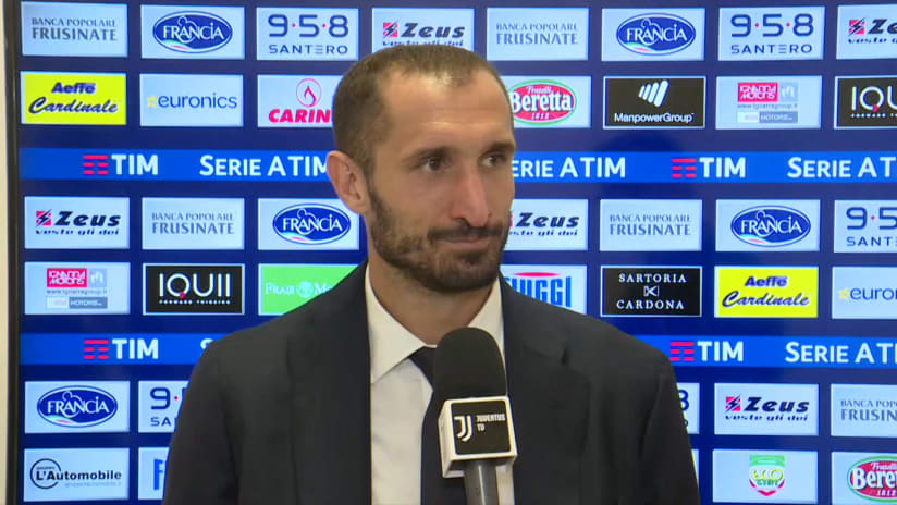 Frosinone - Juventus | Chiellini: «Abbiamo giocato con il giusto atteggiamento» 