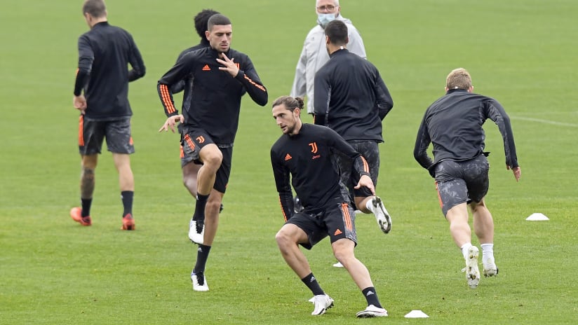 Juve’s workout on the eve of the trip to Kyiv