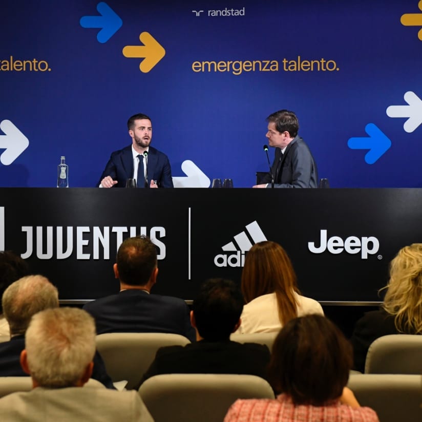 Miralem Pjanic at Randstad's "Emergency Talent" event