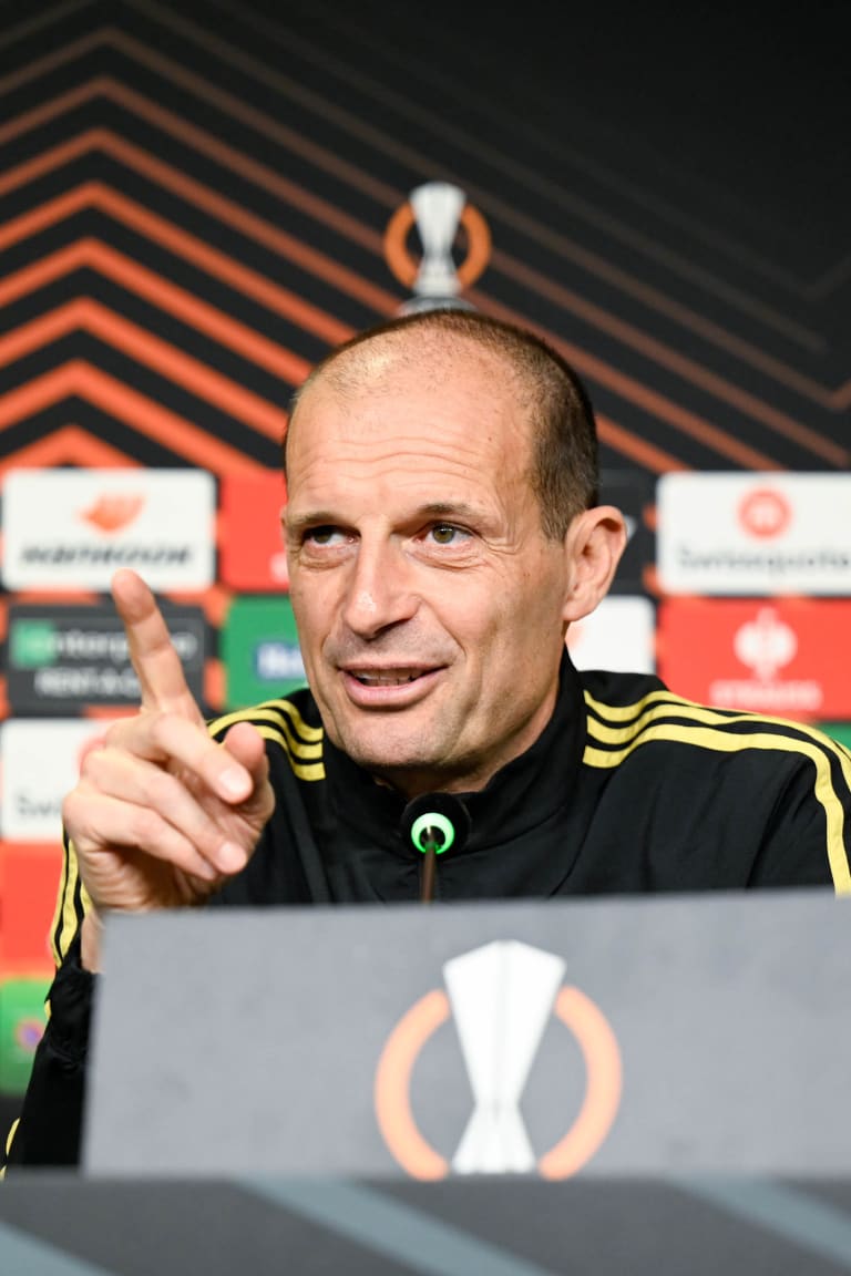 Allegri e Kostić presentano Juventus - Friburgo